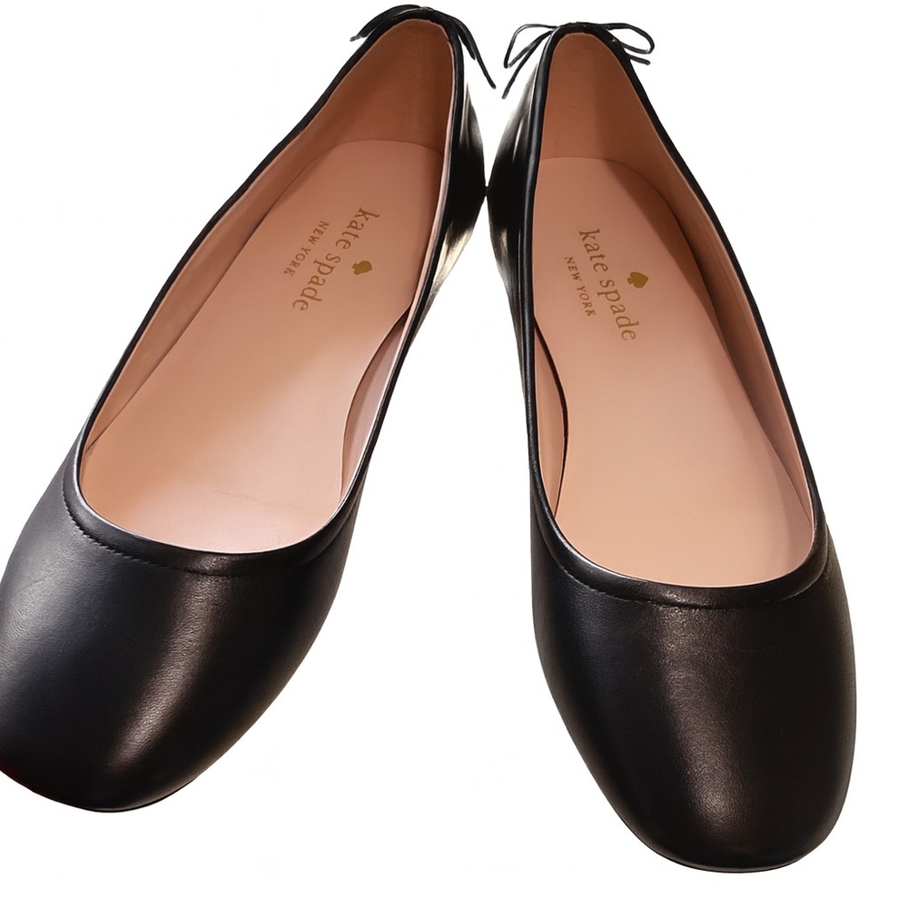 Kate Spade New York Leather Ballet Flats – Size 8B – Black – Like New